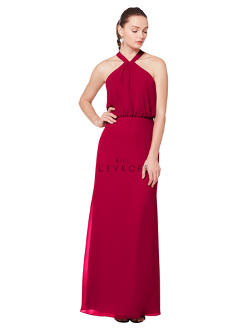 One shoulder bridesmaid dress by Bill Levkoff.