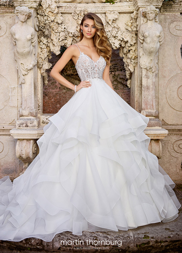 Sleeveless bridal gown from David Tutera.