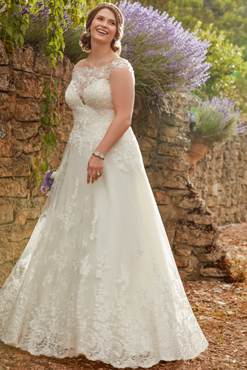 Sleeveless bridal gown from David Tutera.