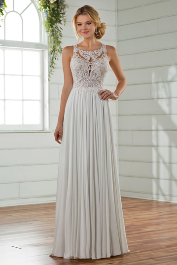 Sleeveless bridal gown from David Tutera.